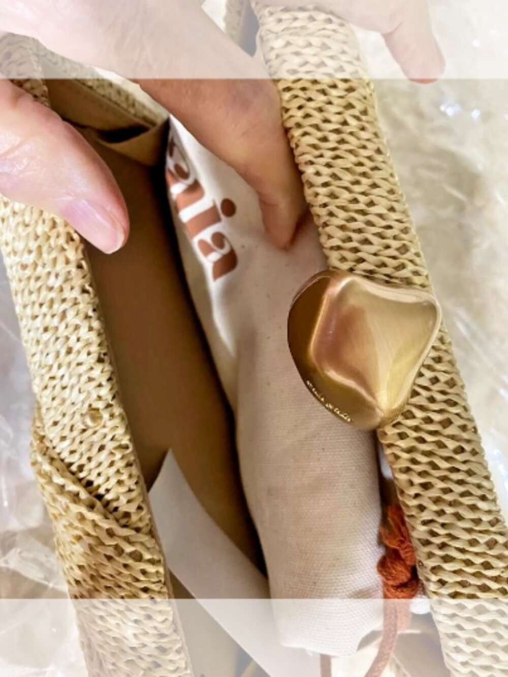 Cult Gaia NWT Lisse Twisted Raffia Clutch Bag - Picture 6 of 6